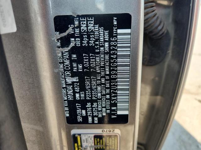 5XYZU3LB9JG543286 - 2018 HYUNDAI SANTA FE S GRAY photo 13