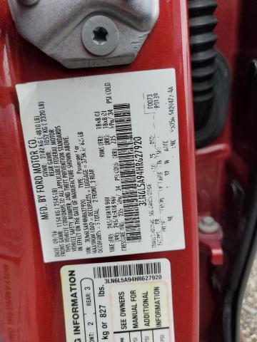 3LN6L5A94HR627920 - 2017 LINCOLN MKZ PREMIERE RED photo 13