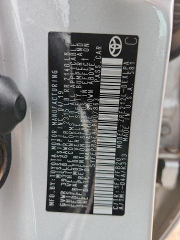 5YFEPRAE9LP007863 - 2020 TOYOTA COROLLA LE فضي صورة 13