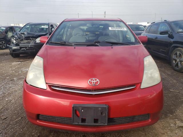 JTDKB20U897877650 - 2009 TOYOTA PRIUS RED photo 5