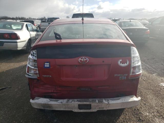 JTDKB20U897877650 - 2009 TOYOTA PRIUS RED photo 6