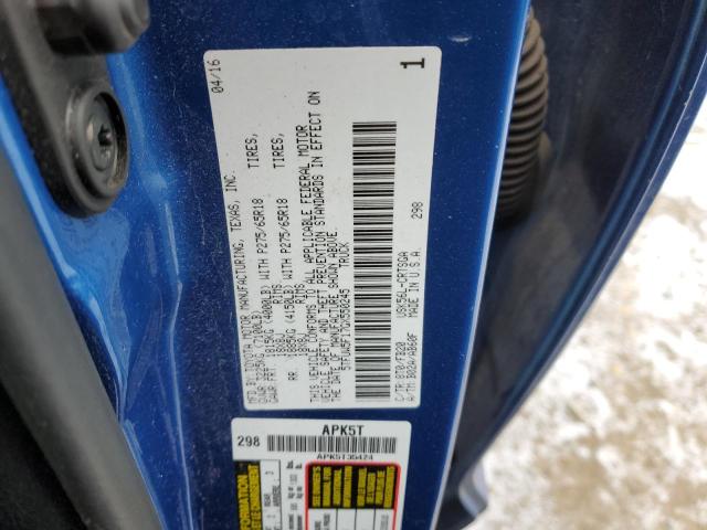 5TFUW5F17GX550245 - 2016 TOYOTA TUNDRA DOUBLE CAB SR/SR5 BLUE photo 12