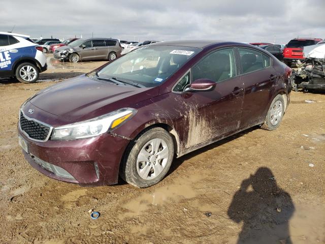 3KPFK4A78JE186533 - 2018 KIA FORTE LX BURGUNDY photo 1