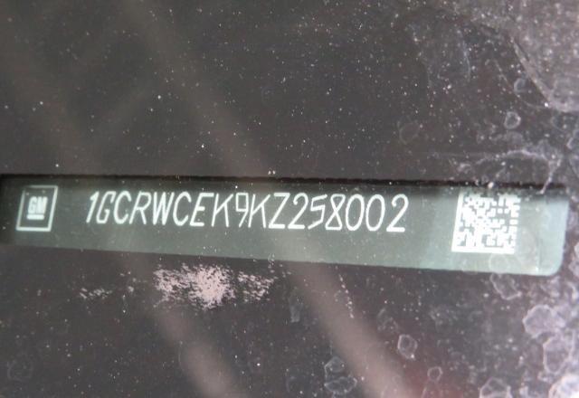 1GCRWCEK9KZ258002 - 2019 CHEVROLET SILVERADO C1500 LT 黑色 照片 10