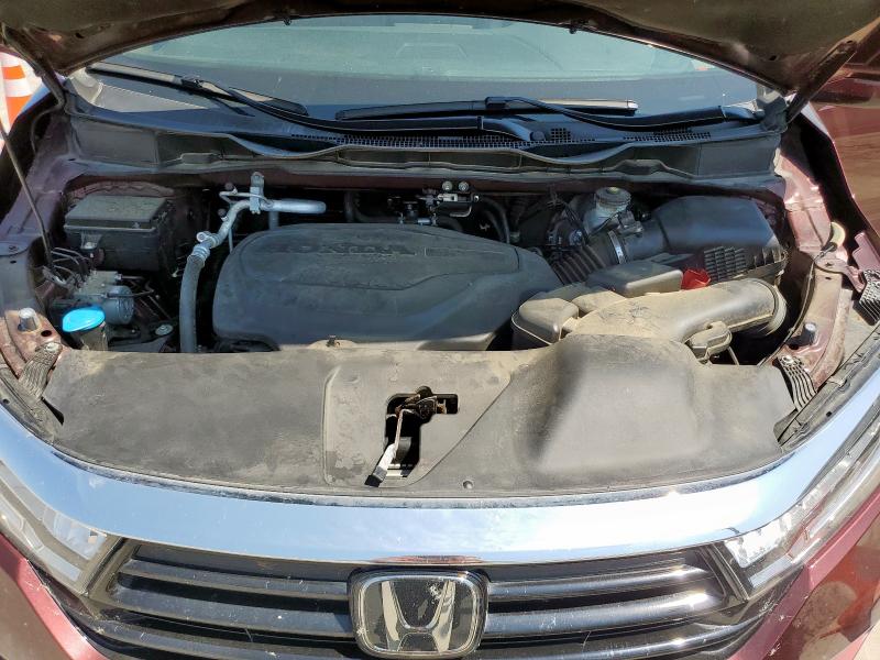 5FNRL6H95MB016304 - 2021 HONDA ODYSSEY ELITE 勃艮第红 照片 12