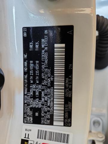 5TDHZRBH1NS589984 - 2022 TOYOTA HIGHLANDER XLE WHITE photo 14