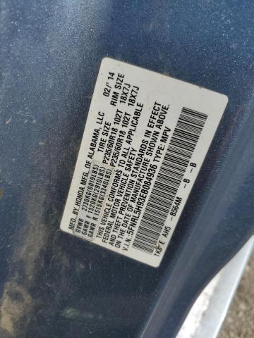 5FNRL5H93EB084936 - 2014 HONDA ODYSSEY TOURING BLUE photo 13