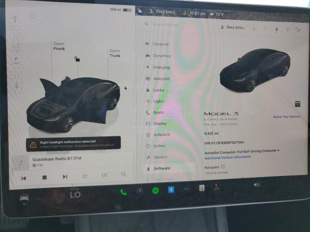 5YJ3E1EB6RF827594 - 2024 TESLA MODEL 3 Սև լուսանկար 9