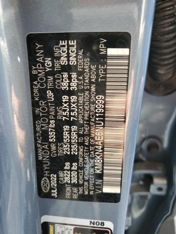 KM8KN4AE6NU119999 - 2022 HYUNDAI IONIQ 5 SEL BLUE photo 13