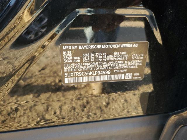 5UXTR9C56KLP94999 - 2019 BMW X3 XDRIVE30I BLACK photo 13