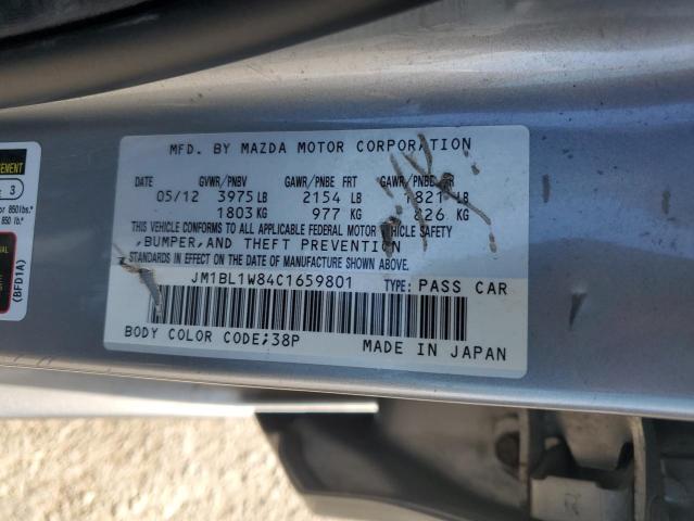 JM1BL1W84C1659801 - 2012 MAZDA 3 I SILVER photo 12