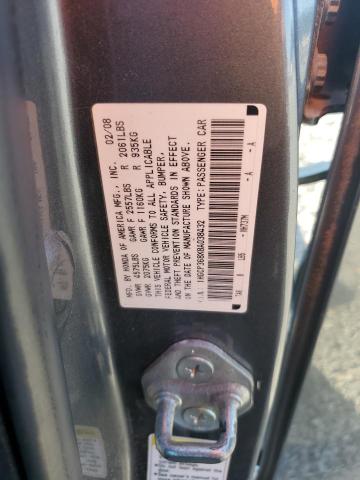 1HGCP368X8A038432 - 2008 HONDA ACCORD EXL GRAY photo 12