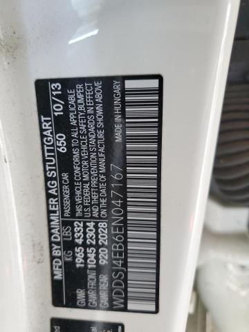 WDDSJ4EB6EN047167 - 2014 MERCEDES-BENZ CLA 250 Blanco foto 12