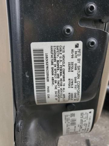 1G8ZK5278XZ335628 - 1999 SATURN SL2 GOLD photo 12