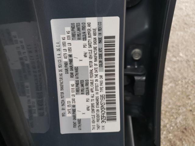 3MZBPACM3PM371585 - 2023 MAZDA 3 PREFERRED GRAY photo 12