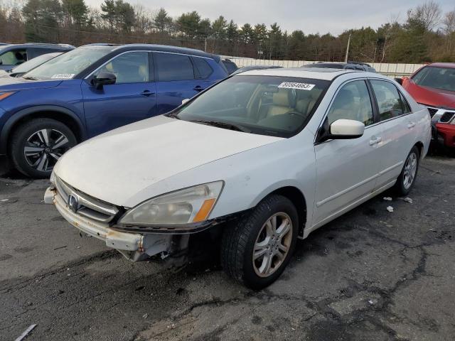 1HGCM56817A227005 - 2007 HONDA ACCORD EX WHITE photo 1