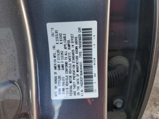 1HGCR2F78HA044421 - 2017 HONDA ACCORD EX GRAY photo 12