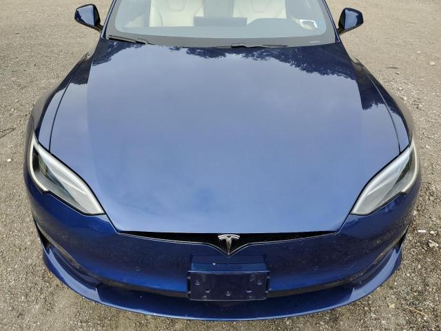 5YJSA1E53NF486652 - 2022 TESLA MODEL S Синій фото 11