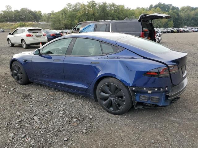 5YJSA1E53NF486652 - 2022 TESLA MODEL S Синій фото 2