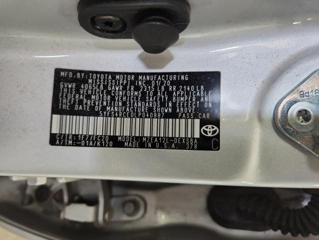 5YFS4RCE0LP040887 - 2020 TOYOTA COROLLA SE 白色 照片 12