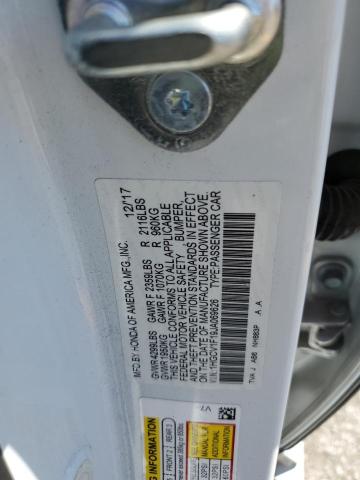 1HGCV1F19JA069626 - 2018 HONDA ACCORD LX WHITE photo 12