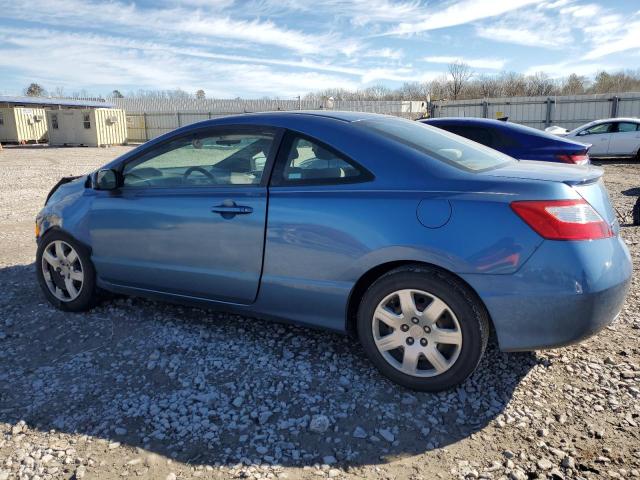 2HGFG12688H557664 - 2008 HONDA CIVIC LX BLUE photo 2