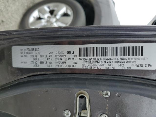 1C6RR7LM6FS769191 - 2015 RAM 1500 SLT Szary zdjęcie 12