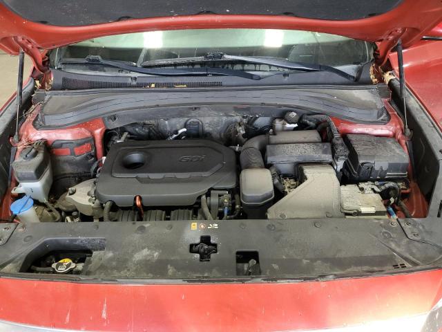 5NMS3CAD1KH075733 - 2019 HYUNDAI SANTA FE SEL Կարմիր լուսանկար 12
