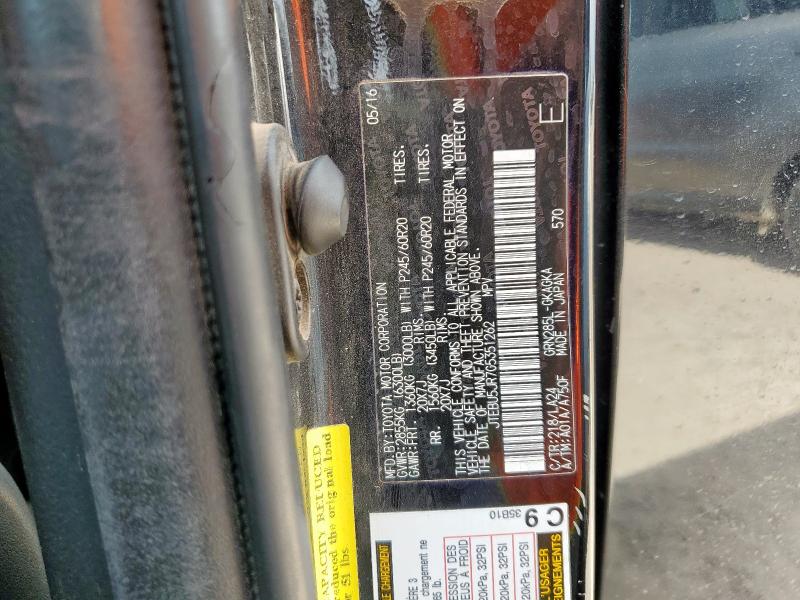 JTEBU5JR7G5351262 - 2016 TOYOTA 4RUNNER SR5/SR5 PREMIUM BLACK photo 13