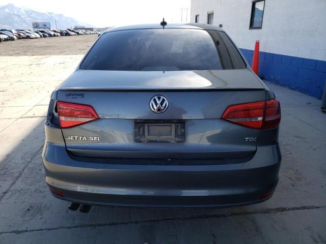 3VWLA7AJ6FM266443 - 2015 VOLKSWAGEN JETTA TDI CHARCOAL photo 6