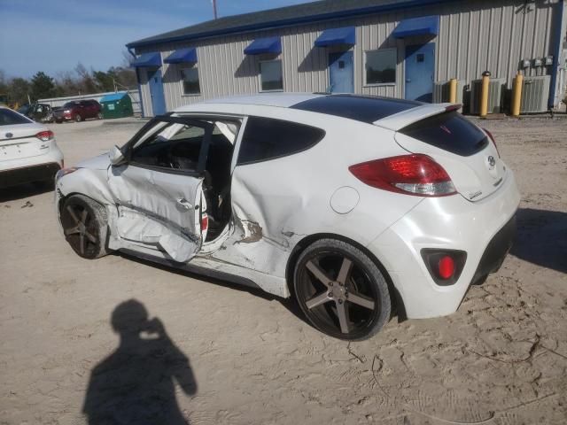 KMHTC6AE8FU229377 - 2015 HYUNDAI VELOSTER TURBO WHITE photo 2