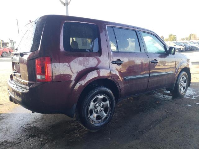 5FNYF3H28DB022005 - 2013 HONDA PILOT LX BURGUNDY photo 3