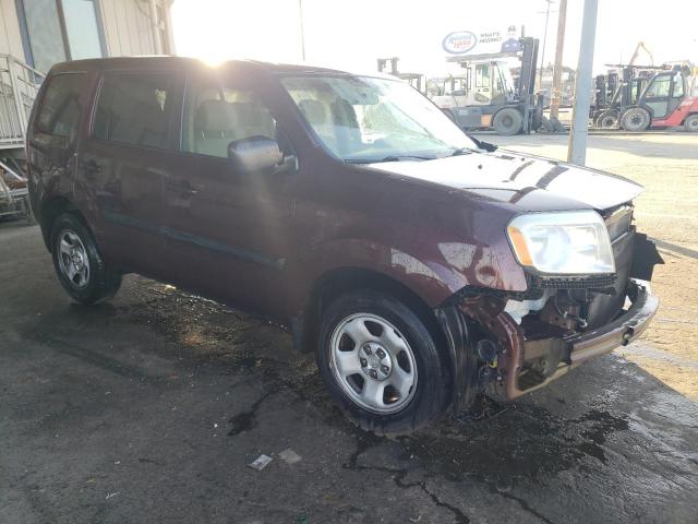 5FNYF3H28DB022005 - 2013 HONDA PILOT LX BURGUNDY photo 4