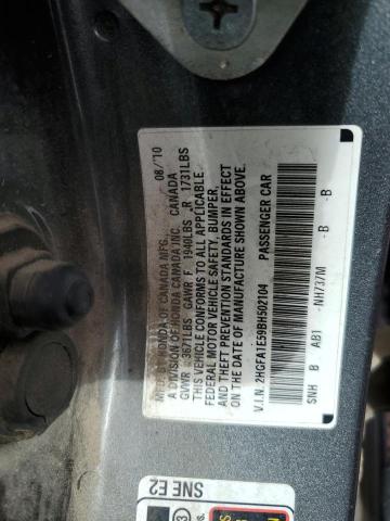 2HGFA1E59BH502104 - 2011 HONDA CIVIC LX 灰色 照片 12