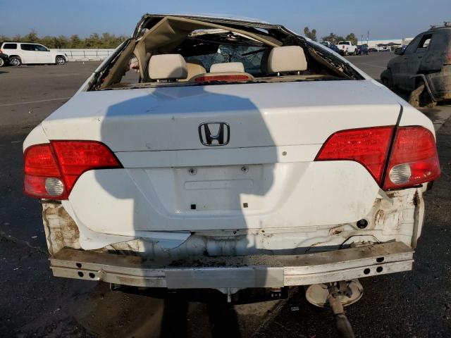 JHMFA16826S003293 - 2006 HONDA CIVIC EX WHITE photo 6