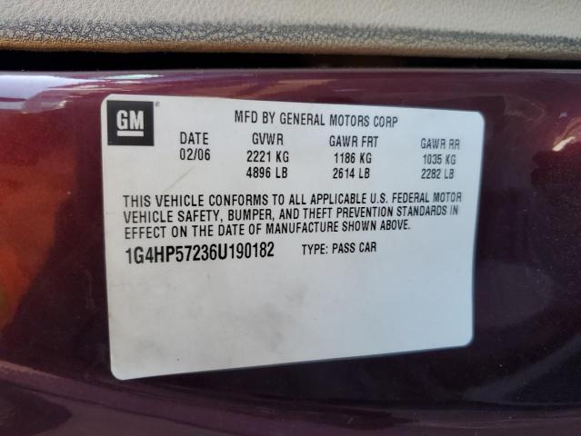 1G4HP57236U190182 - 2006 BUICK LUCERNE CX BURGUNDY photo 13