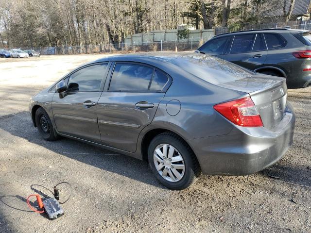 2HGFB2E48CH033602 - 2012 HONDA CIVIC LX GRAY photo 2