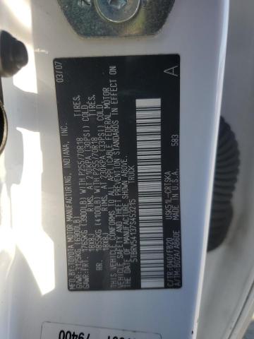 5TBRV54137S453215 - 2007 TOYOTA TUNDRA DOUBLE CAB SR5 WHITE photo 12