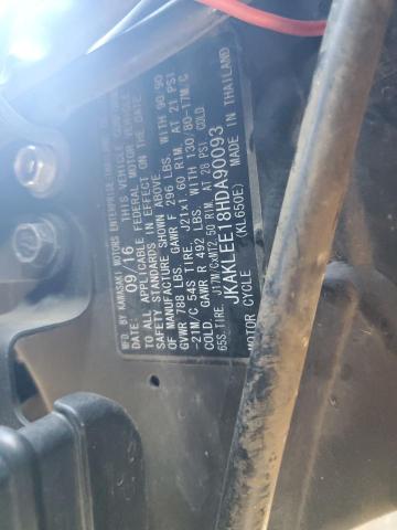 JKAKLEE18HDA90093 - 2017 KAWASAKI KL650 E Қара фото 9