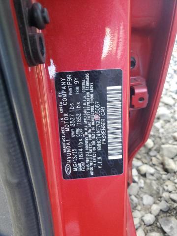 KMHCT4AE7GU995087 - 2016 HYUNDAI ACCENT SE Kırmızı fotoğraf 13