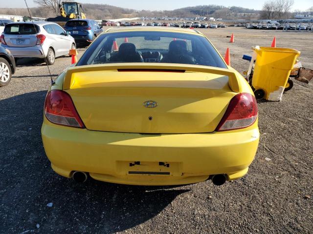 KMHHN65F76U188470 - 2006 HYUNDAI TIBURON GT YELLOW photo 6