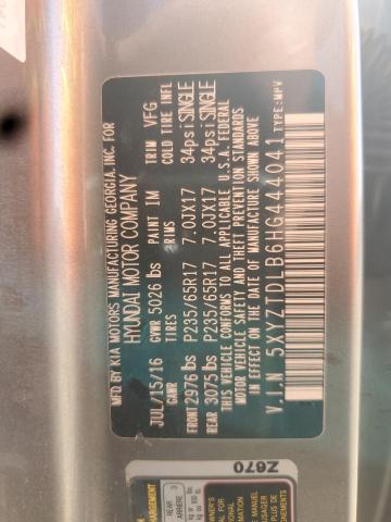 5XYZTDLB6HG444041 - 2017 HYUNDAI SANTA FE S Silber Foto 12