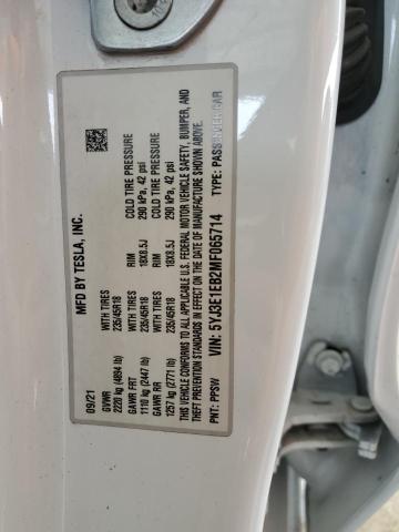 5YJ3E1EB2MF065714 - 2021 TESLA MODEL 3 Белый фото 12