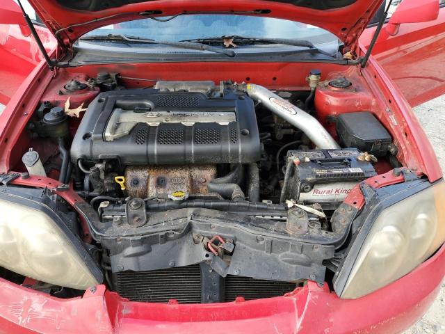 KMHHM65D43U038524 - 2003 HYUNDAI TIBURON RED photo 11