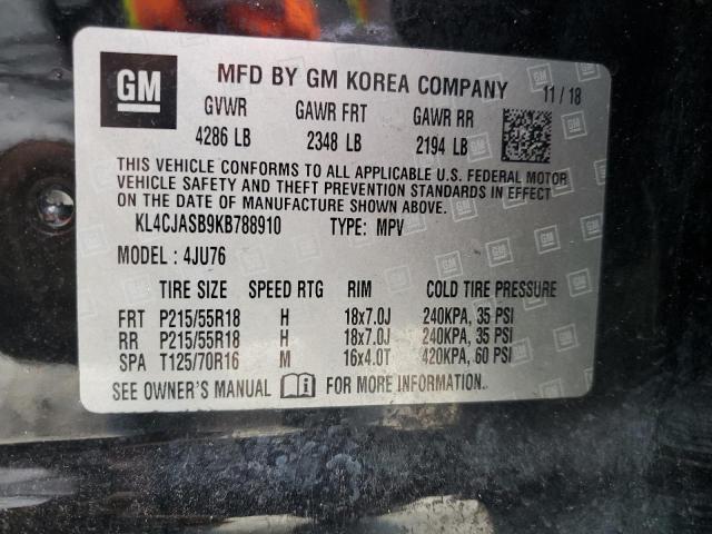 KL4CJASB9KB788910 - 2019 BUICK ENCORE PREFERRED 黑色 照片 12