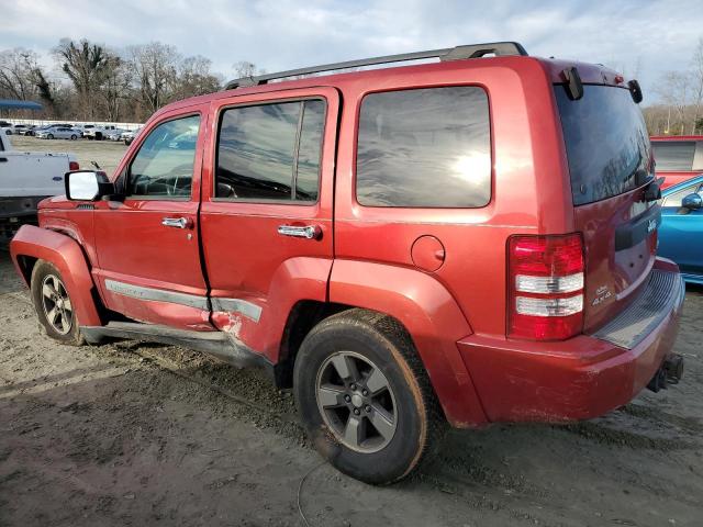 1J8GN28K28W155250 - 2008 JEEP LIBERTY SPORT RED photo 2