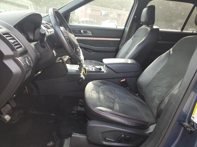 1FM5K8D81KGA67629 - 2019 FORD EXPLORER XLT BLUE photo 7