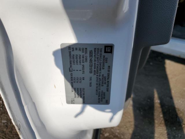 1GCEC14X57Z619709 - 2007 CHEVROLET SILVERADO C1500 CLASSIC WHITE photo 12