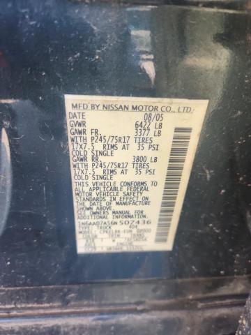 1N6AA07A56N507436 - 2006 NISSAN TITAN XE Көк фото 12