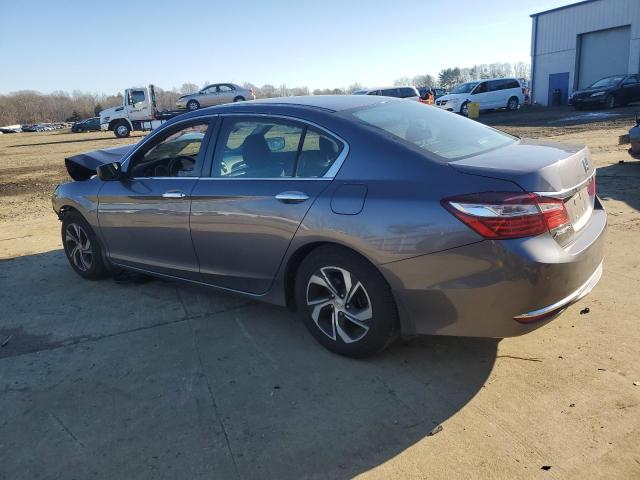 1HGCR2F3XHA157168 - 2017 HONDA ACCORD LX GRAY photo 2